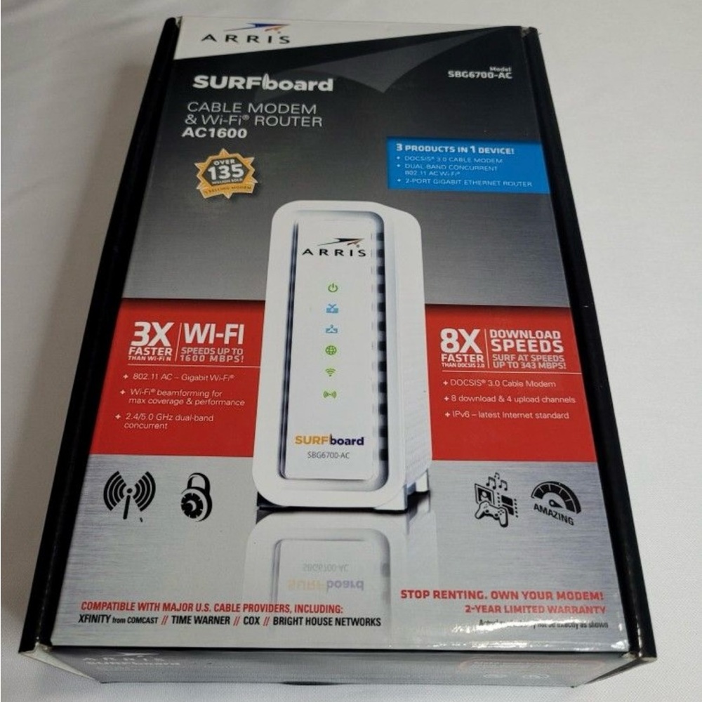 ARRIS SURFboard Cable Modem & Wi-Fi Router